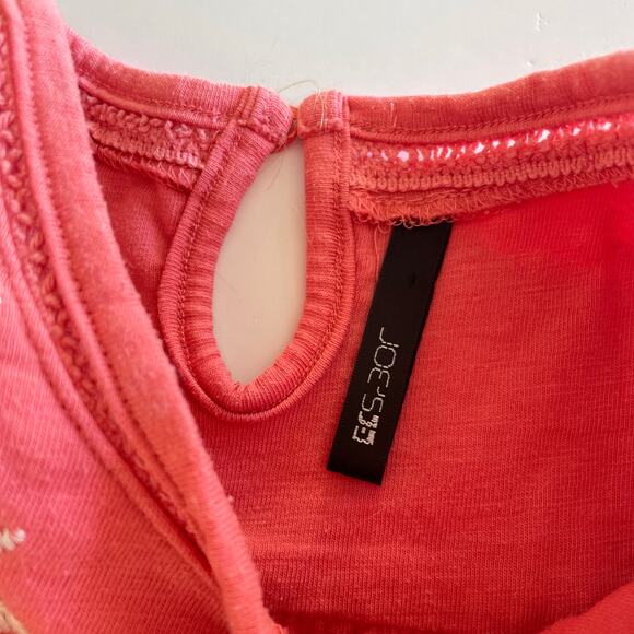 Joe's Jeans Dress - Orange Ruffle & Blue Chambray Girls Size 6X - Picture 3 of 6